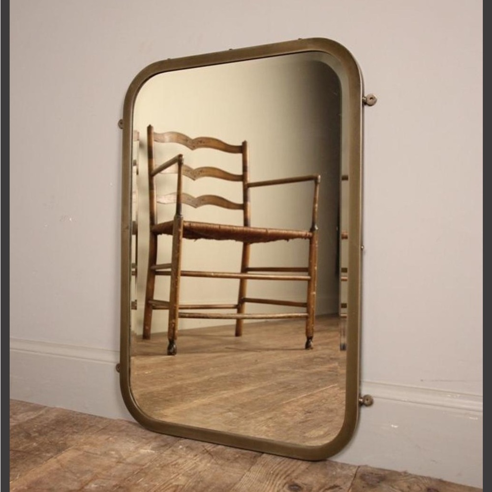 Antique Brasscrafters Framed Mirror circa 1905 Barbers Mirror M OFFERS